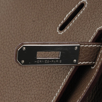Hermes Taurillon Clemence Jypsiere 28 Etoupe 7 of 10