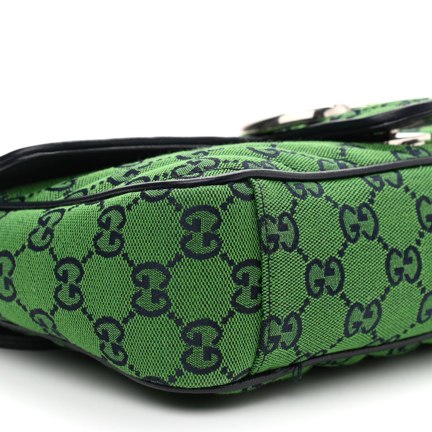 Gucci Monogram Multicolor Matelasse Diagonal Small GG Marmont Shoulder Bag Green Blue 8 of 9
