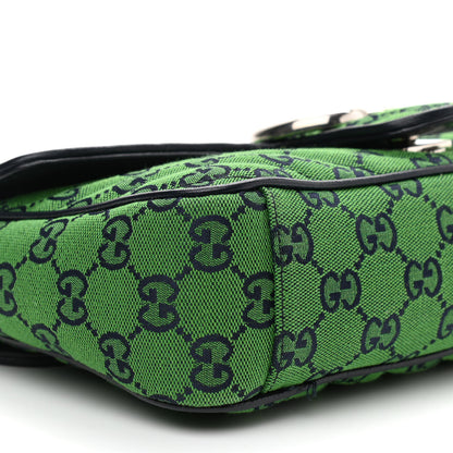Gucci Monogram Multicolor Matelasse Diagonal Small GG Marmont Shoulder Bag Green Blue 8 of 9