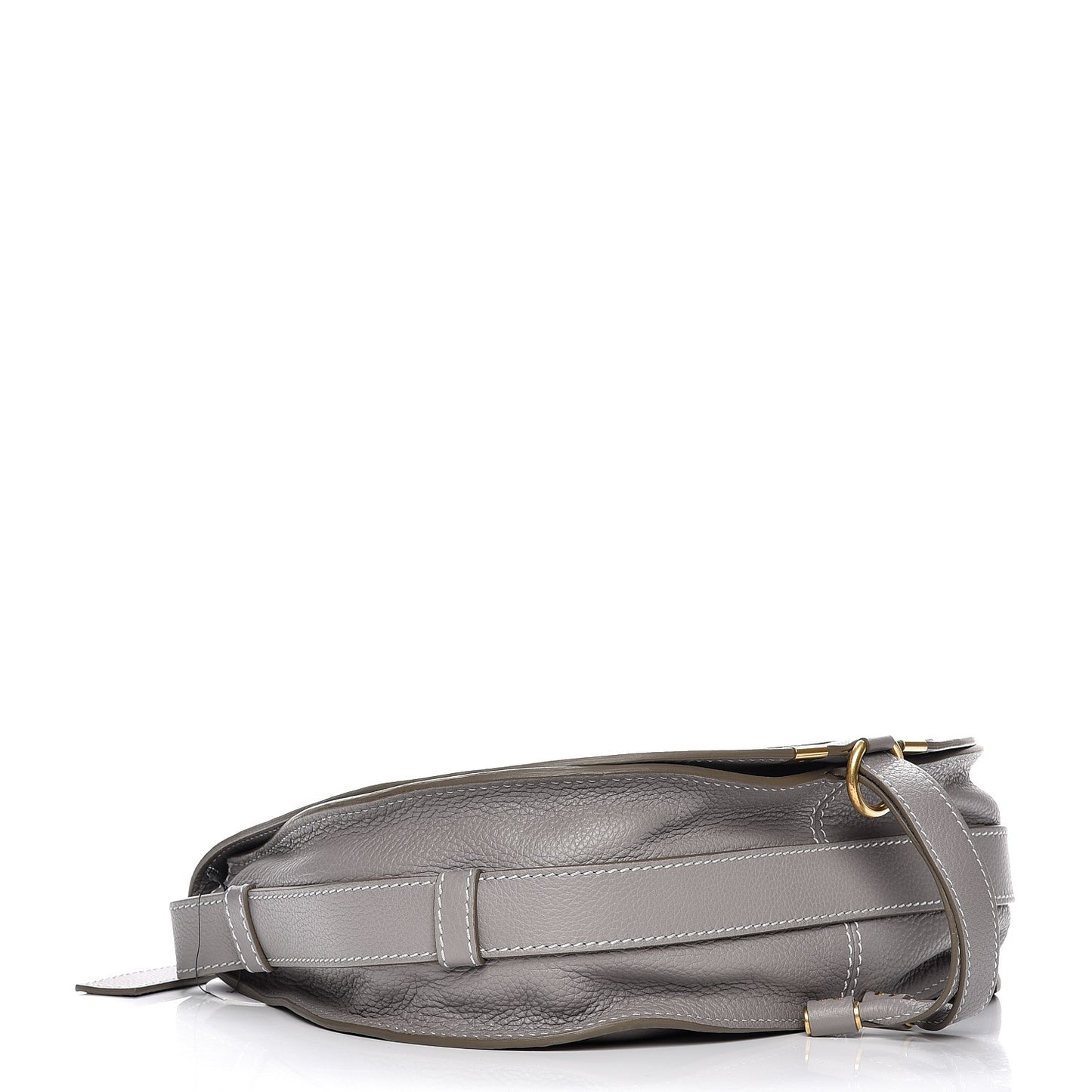 Calfskin Medium Marcie Round Crossbody Bag Cashmere Grey