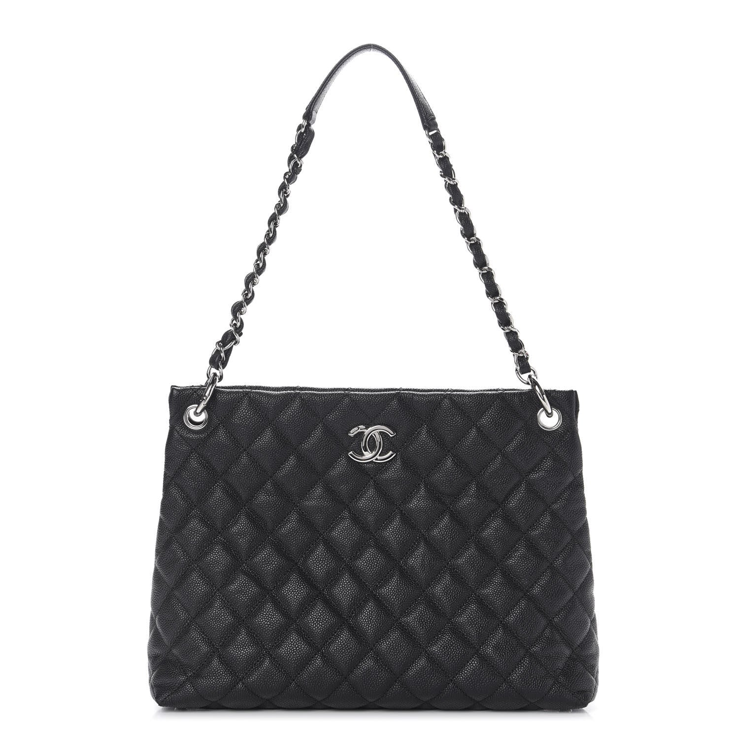 Chanel Caviar Quilted CC Shopping Tote Black 1 of 11