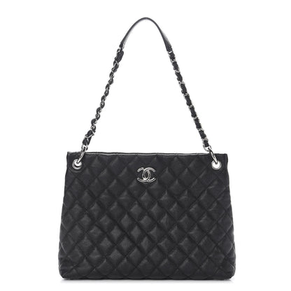 Chanel Caviar Quilted CC Shopping Tote Black 1 of 11
