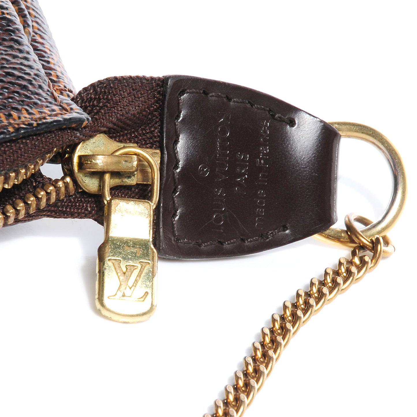 Damier Ebene Complice Trunks and Bags Mini Pochette Accessories Red