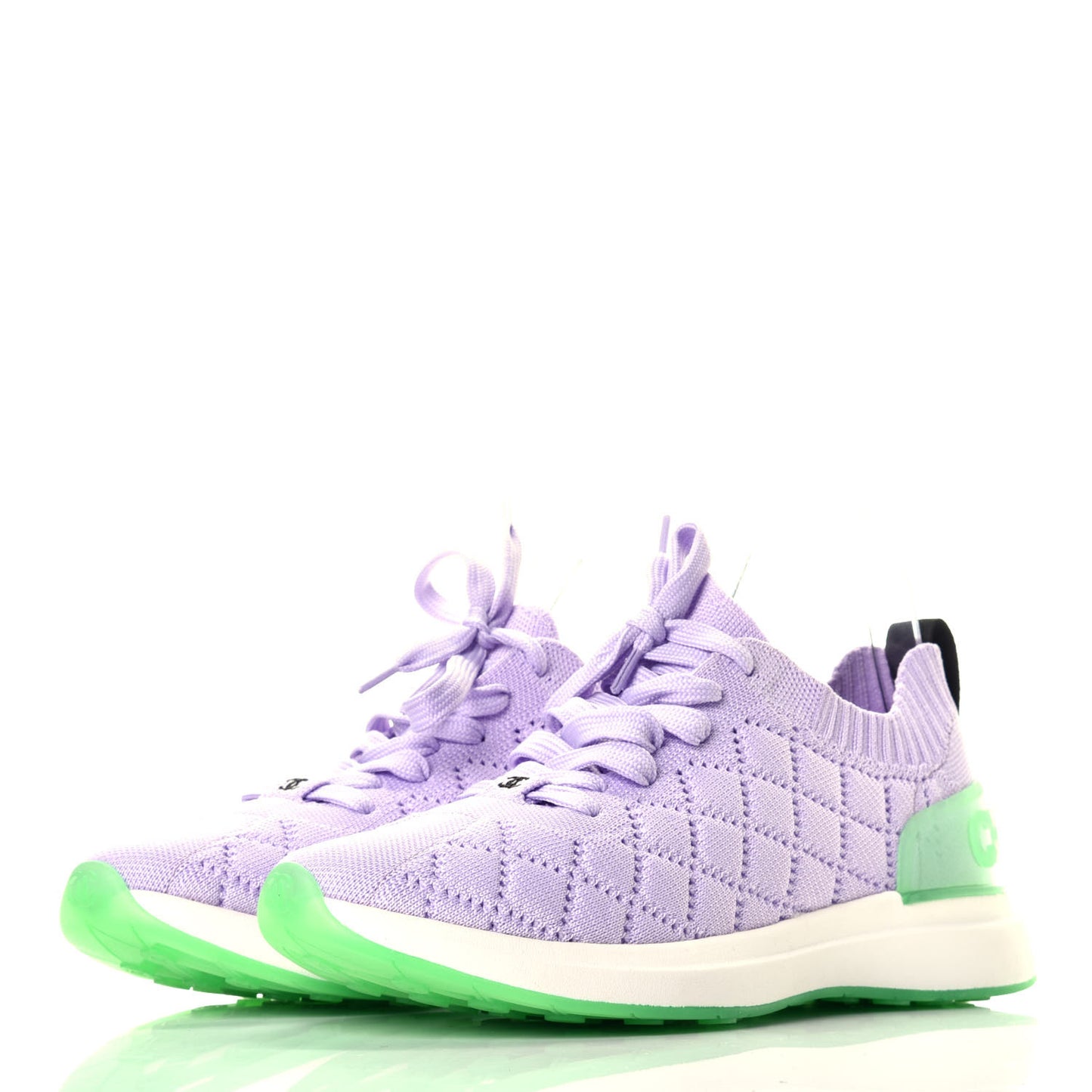 Mixed Fibers Quilted Womens CC Sneakers 38.5 Purple