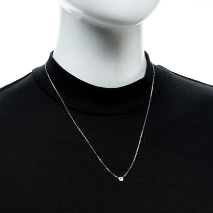 Cartier 18K White Gold Diamond SM D'Amour Pendant Necklace 2 of 6