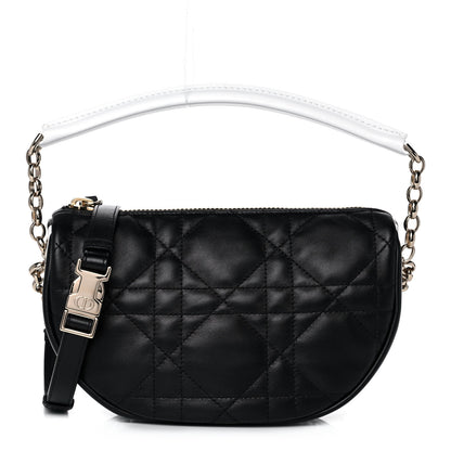 Christian Dior Lambskin Cannage Small Dior Vibe Hobo Bag Black 1 of 13