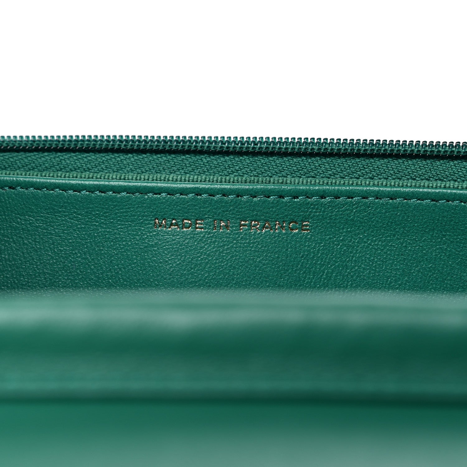 Chanel Lambskin Quilted Wallet On Chain WOC Green 6 of 10