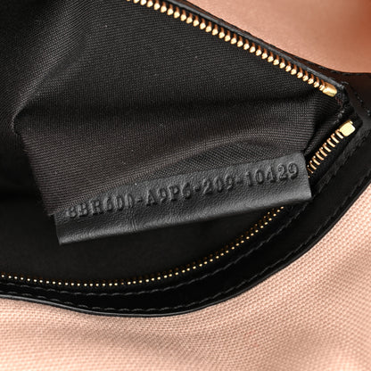 Fendi Canvas Vitello King FF Embroidered Baguette Rosa Quarzo Black 7 of 10