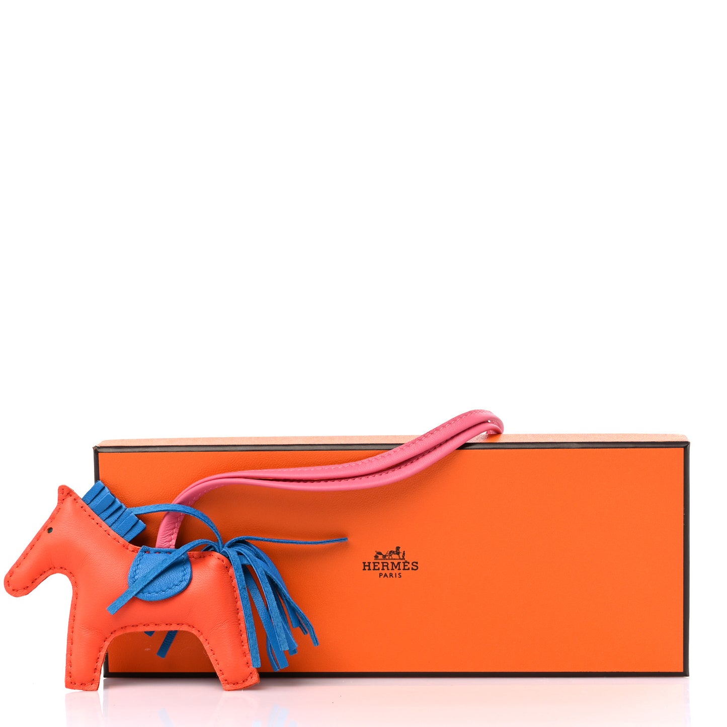 Milo Lambskin Grigri Rodeo Horse Bag Charm PM Orange Poppy Bleu Zanzibar Rose Azalee