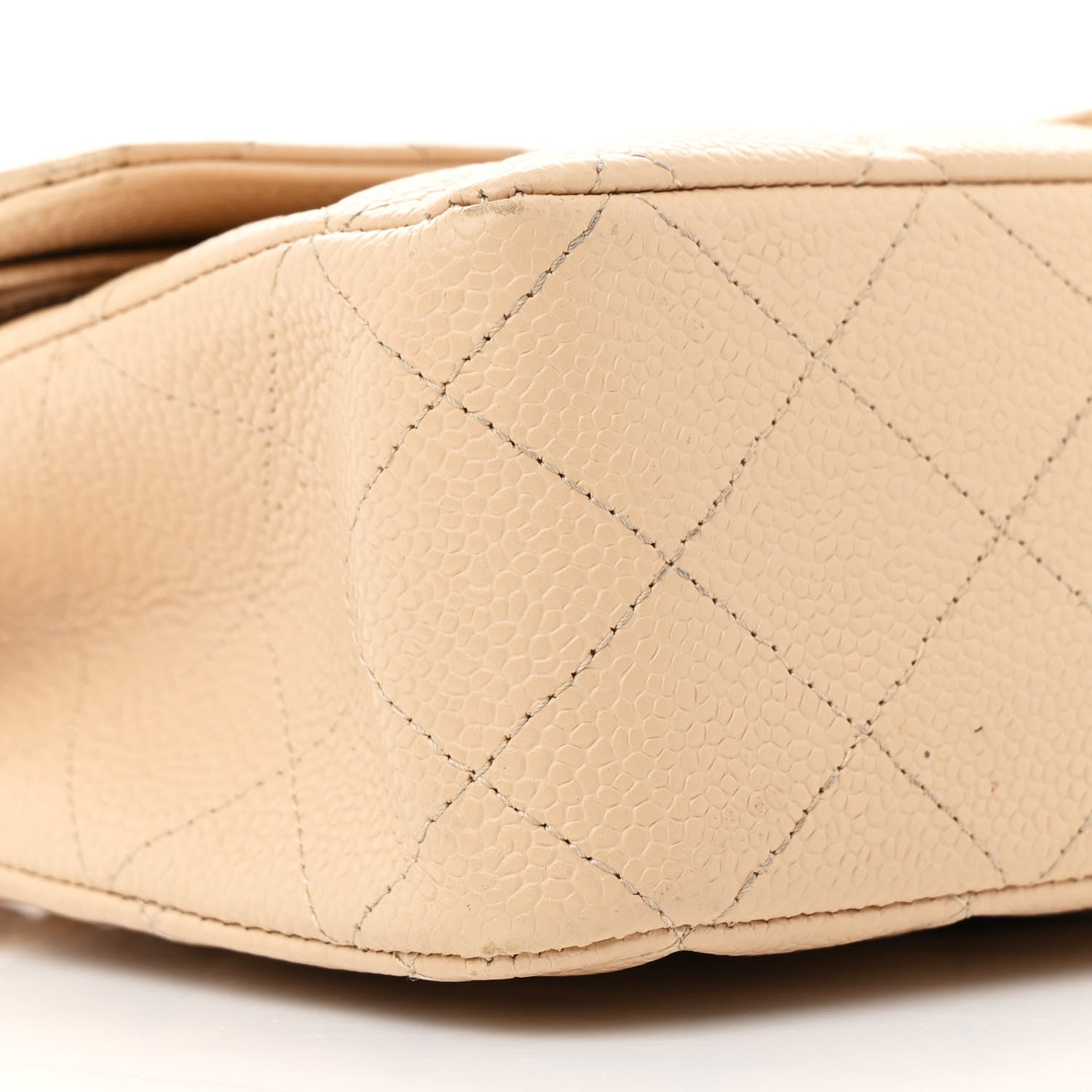 Chanel Caviar Quilted Medium Double Flap Beige 9 of 13