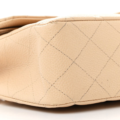 Chanel Caviar Quilted Medium Double Flap Beige 9 of 13