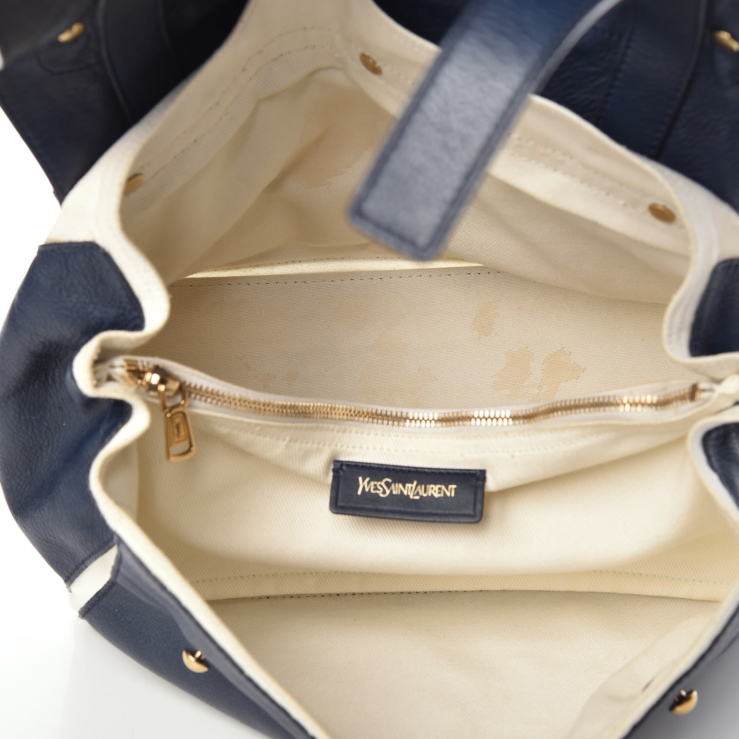 Saint Laurent Calfskin Canvas Medium Muse Two Blue 5 of 16