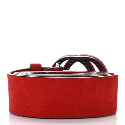 Gucci Nubuck Interlocking G Belt 110 44 Red 2 of 5