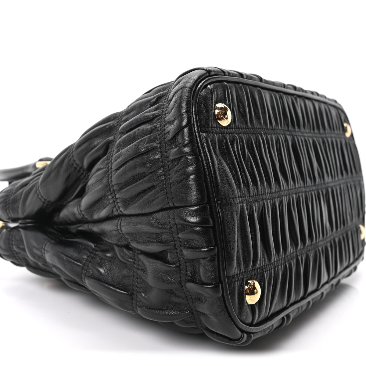 Nappa Gaufre Small Tote Black