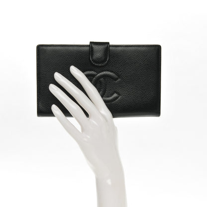 Chanel Caviar Timeless CC French Wallet Black 2 of 8