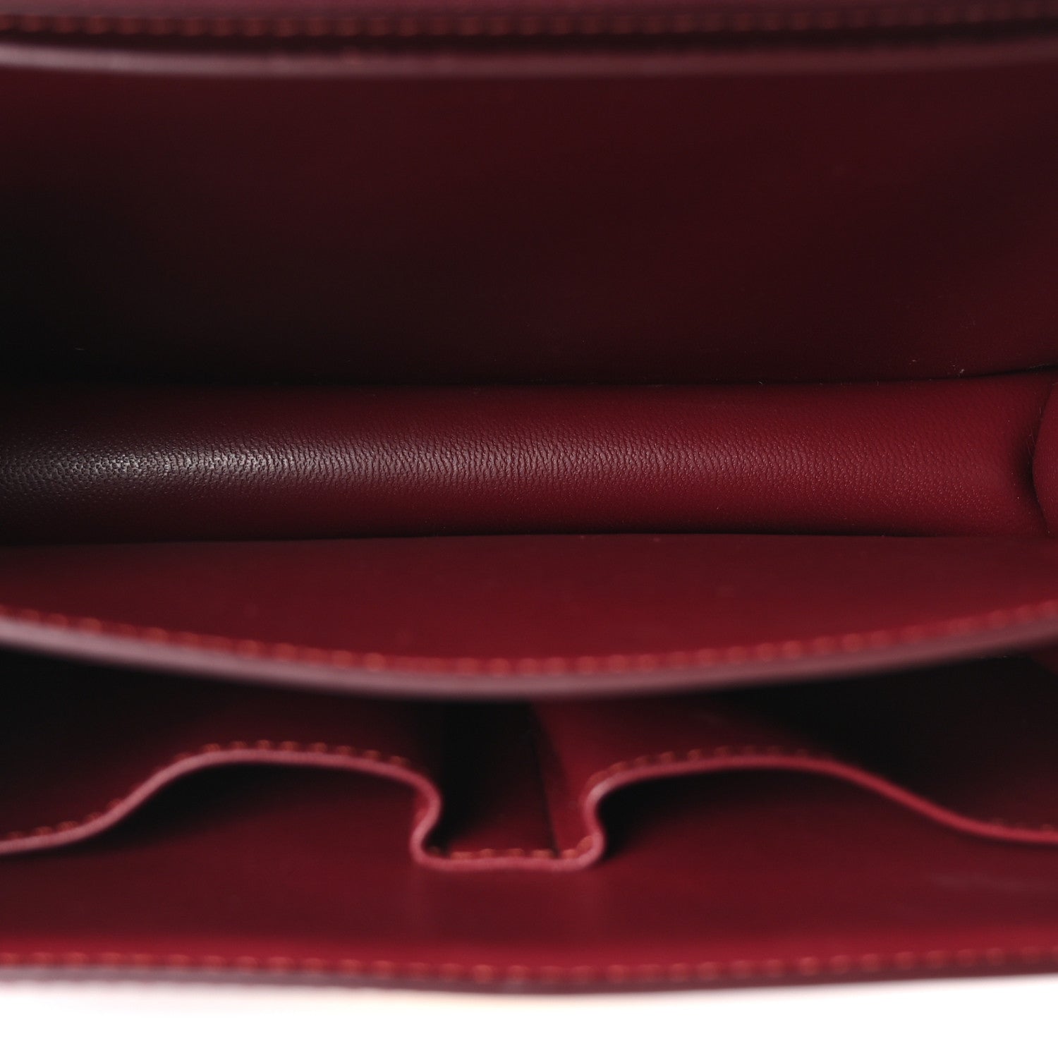 Celine Box Calfskin Medium Classic Box Flap Bag Burgundy 5 of 11