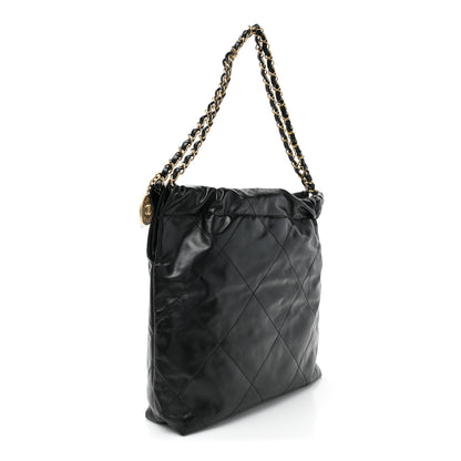 Chanel Shiny Calfskin Quilted Small Chanel 22 Black 4 of 11