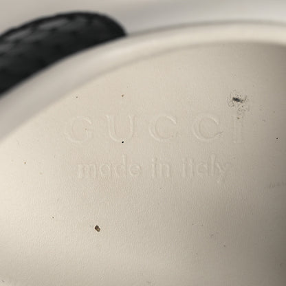 Gucci Calfskin Ayers Web Mens Ace Sneakers 10.5 White Blue 9 of 17