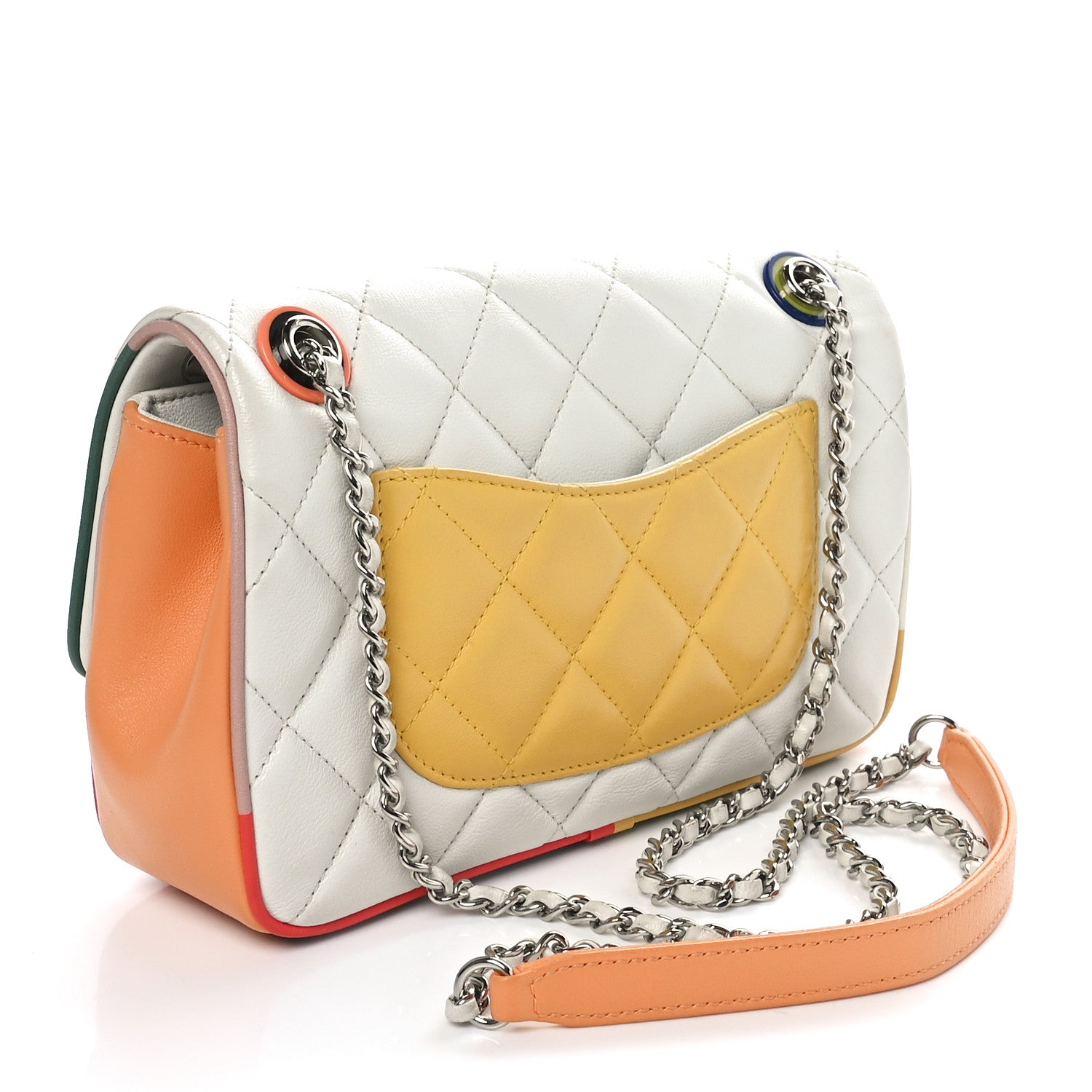 Chanel Lambskin Plexiglass Quilted Small Cuba Color Flap White Multicolor 2 of 11