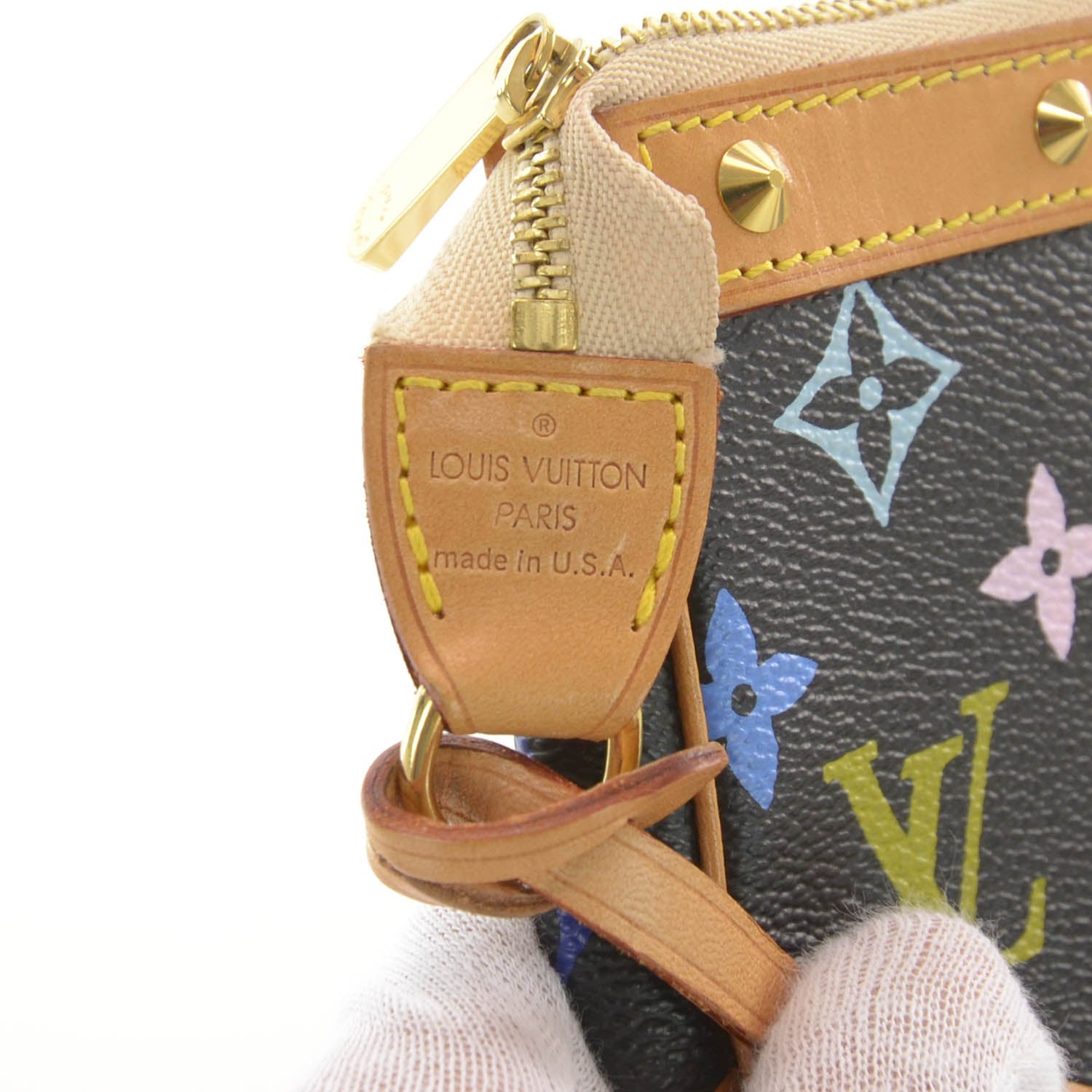 Louis Vuitton Monogram Multicolor Pochette Accessories Black 5 of 7