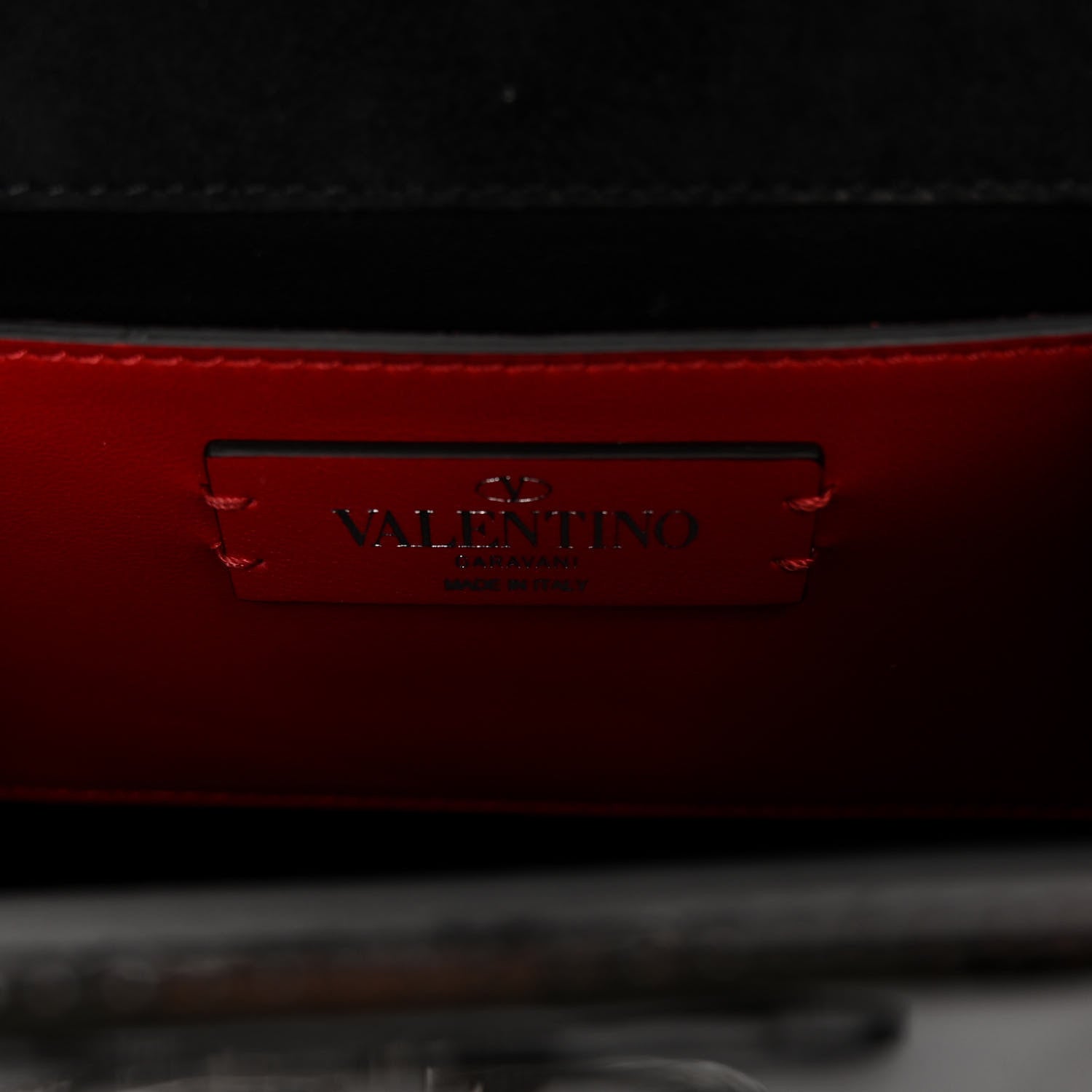 Valentino Garavani Patent Small VSling Top Handle Bag Black 6 of 9