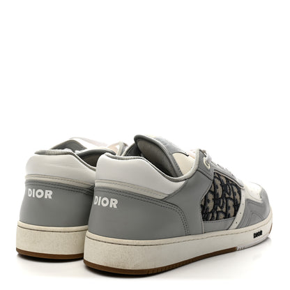 Christian Dior Smooth Calfskin Jacquard Oblique Mens B27 Low Top Sneakers 43 Beige Blue 5 of 15