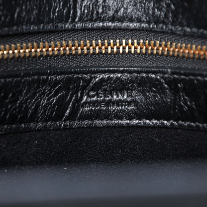 Celine Crocodile Embossed Calfskin Medium Belt Cabas Phantom Black 6 of 7