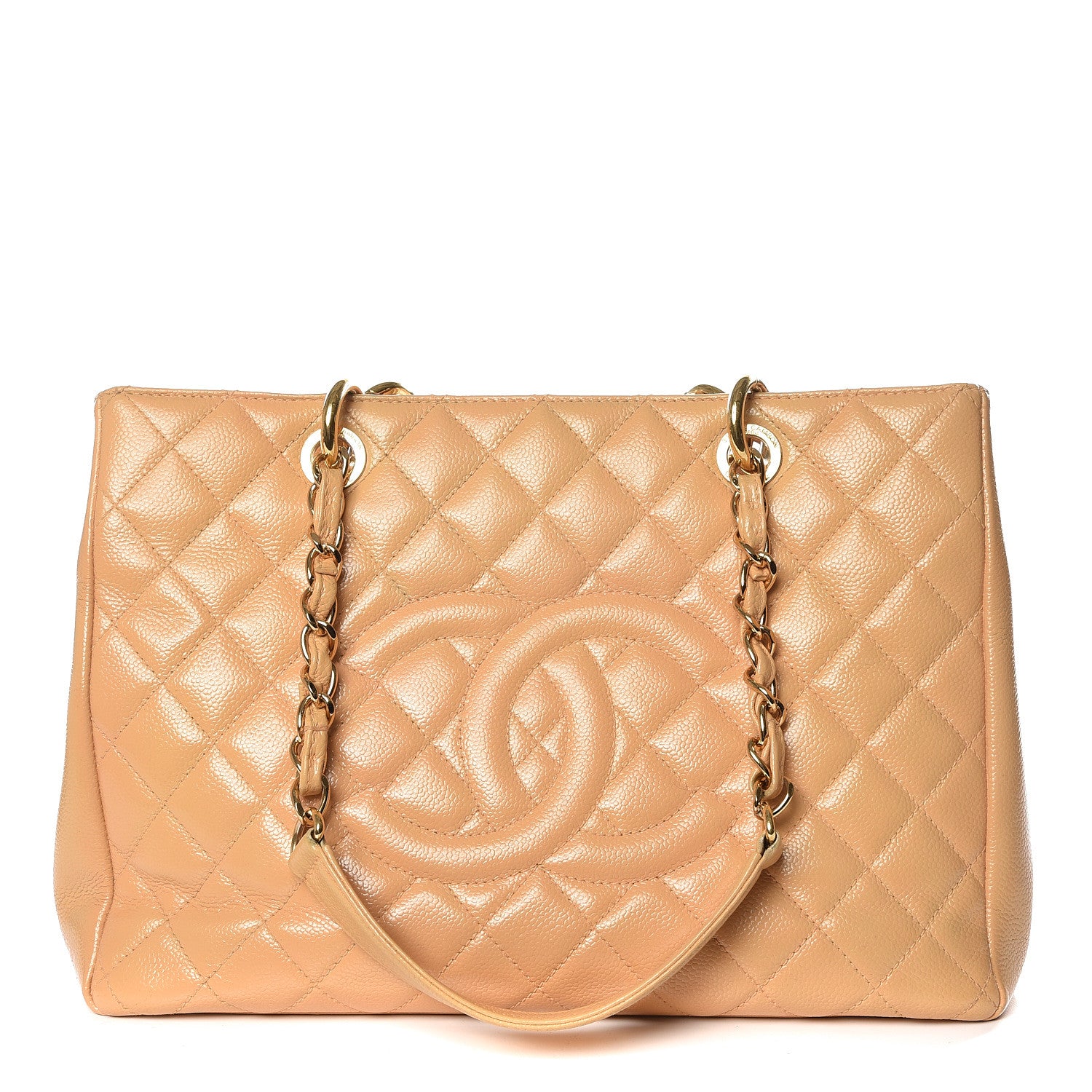 Chanel Caviar Quilted Grand Shopping Tote GST Beige 1 of 14