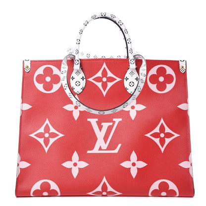 Louis Vuitton Monogram Giant Onthego GM Rouge Rose 1 of 11
