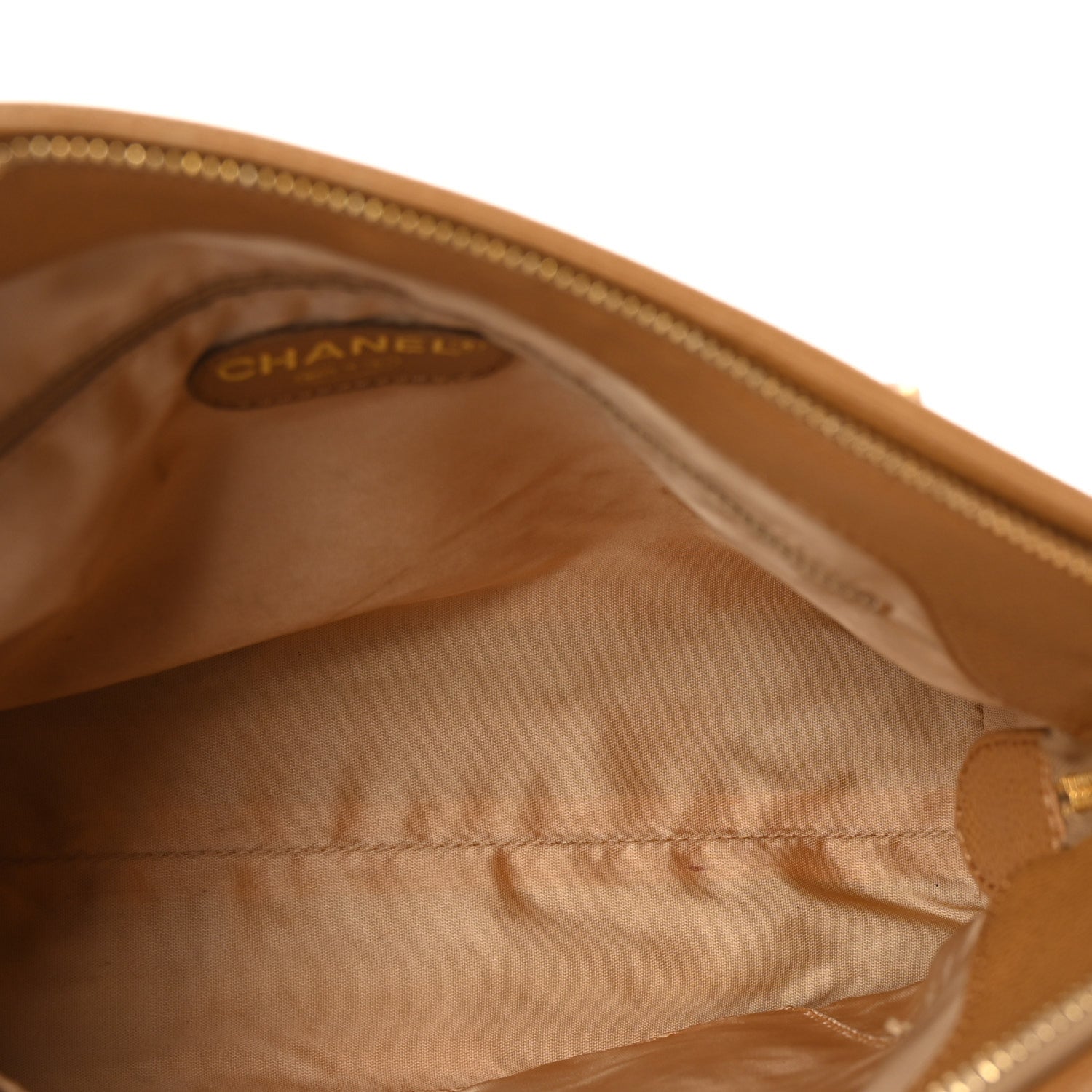 Chanel Caviar Shoulder Bag Beige 5 of 10