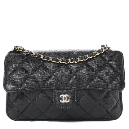 Chanel Caviar Fabric Quilted Foldable Tote With Chain Black Multicolor 1 of 18