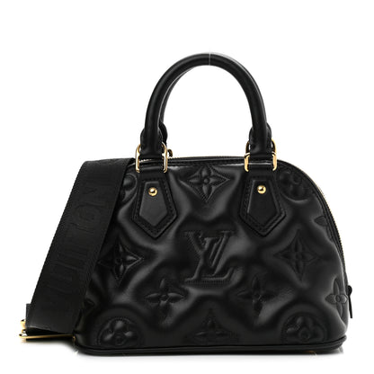 Louis Vuitton Calfskin Bubblegram Alma BB Black 1 of 8