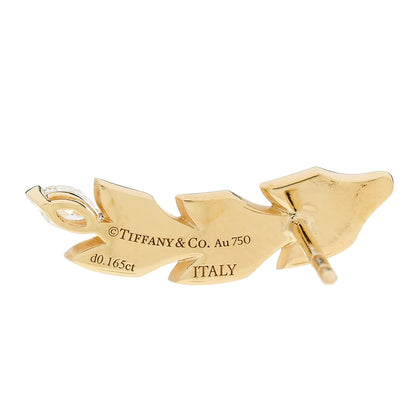 Tiffany 18K Yellow Gold Diamond Victoria Vine Climber Earrings 4 of 5