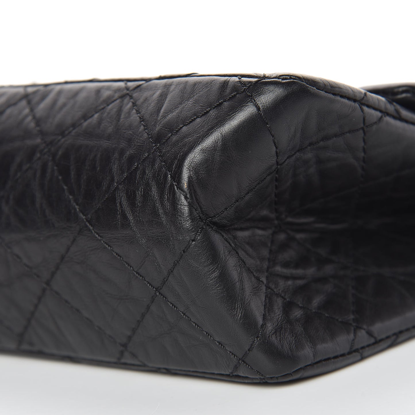 Aged Calfskin Quilted 2.55 Reissue 226 Flap Black