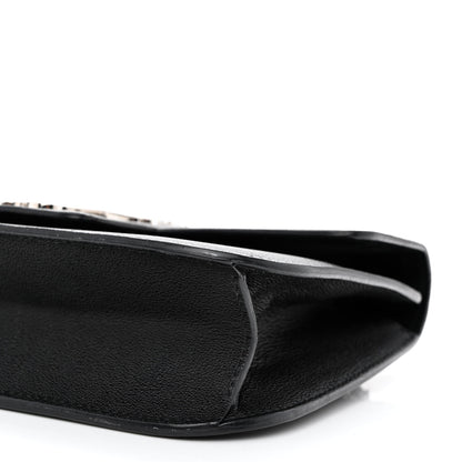 Alexander McQueen Grained Calfskin Hand Appliqued Medium Insignia Flap Black 10 of 15
