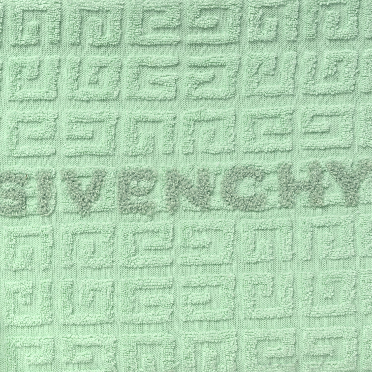 Givenchy Terry Cloth Logo Zipped Pouch Aqua Green 8 of 13