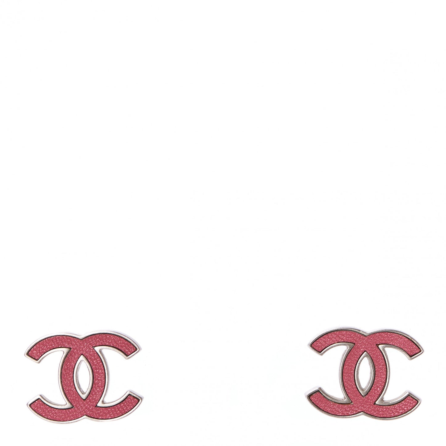 Lambskin CC Earrings Pink