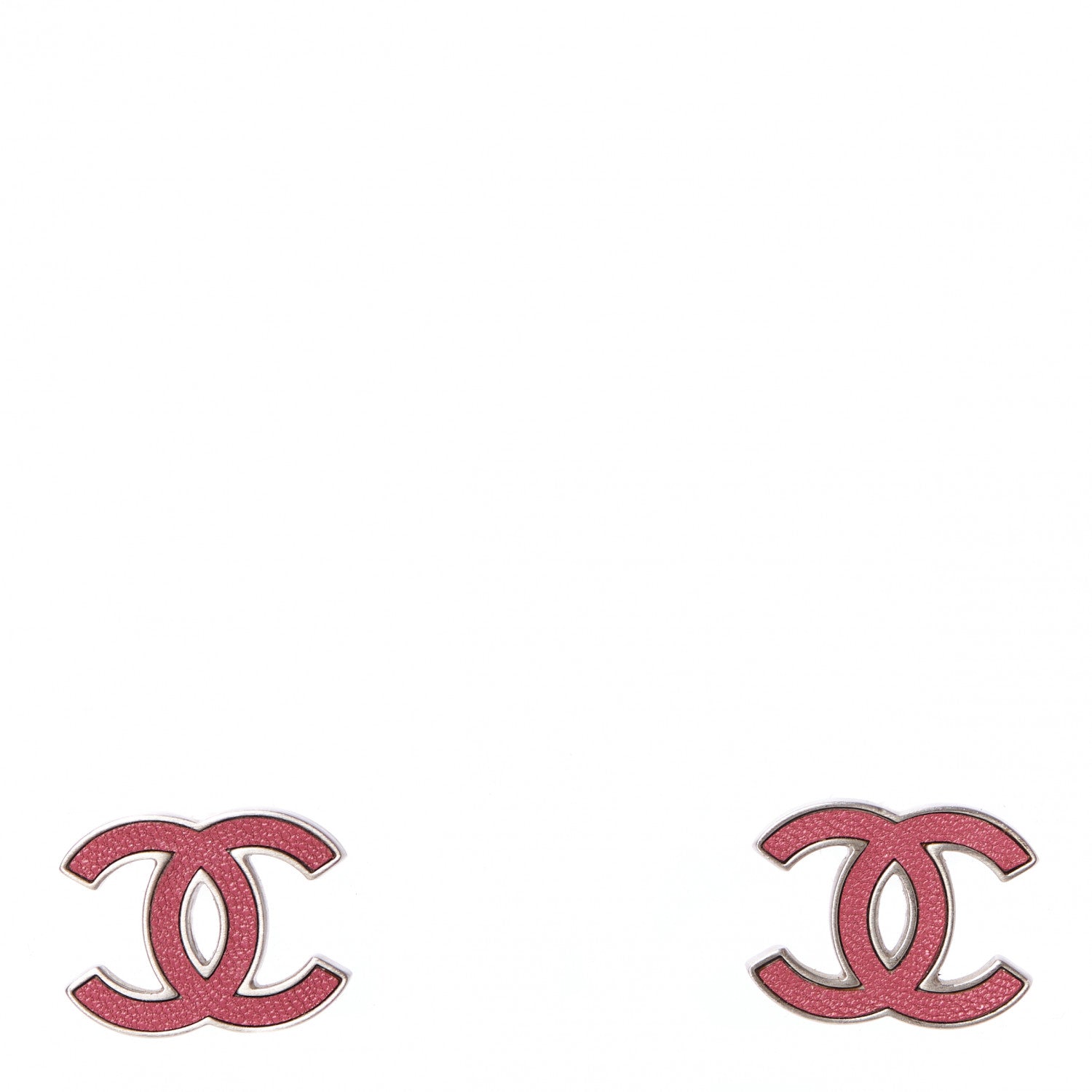 Chanel Lambskin CC Earrings Pink 1 of 4