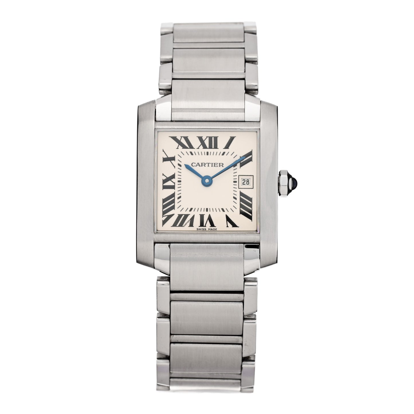 Stainless Steel 25mm Tank Francaise Quartz Watch