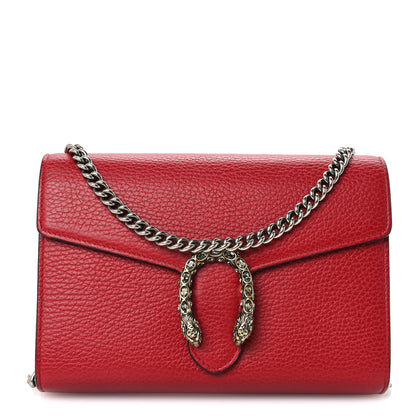 Gucci Calfskin Mini Dionysus Chain Wallet Hibiscus Red 1 of 10