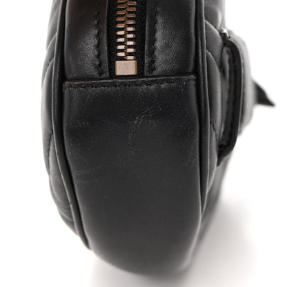 Gucci Calfskin Matelasse GG Marmont Belt Bag 85 34 Black 17 of 20