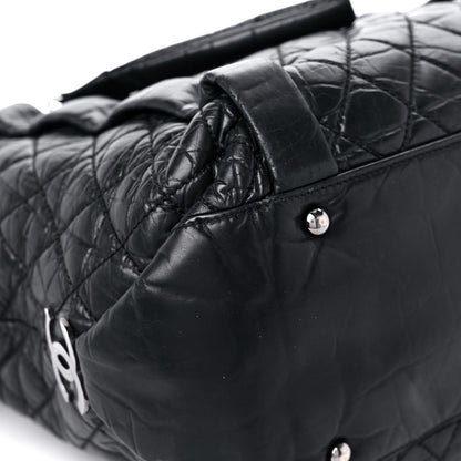 Chanel Distressed Lambskin Vintage Ligne Lady Braid Tote Black 8 of 16