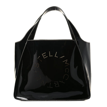Stella McCartney Eco Alter Patent East West Perforated Tote Black 3 of 14