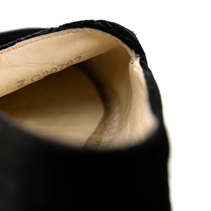 Chanel Velvet Grosgrain Quilted CC Espadrilles 35 Black 10 of 11