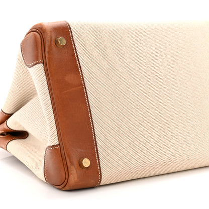 Hermes Toile Barenia Birkin 35 Fauve 9 of 19