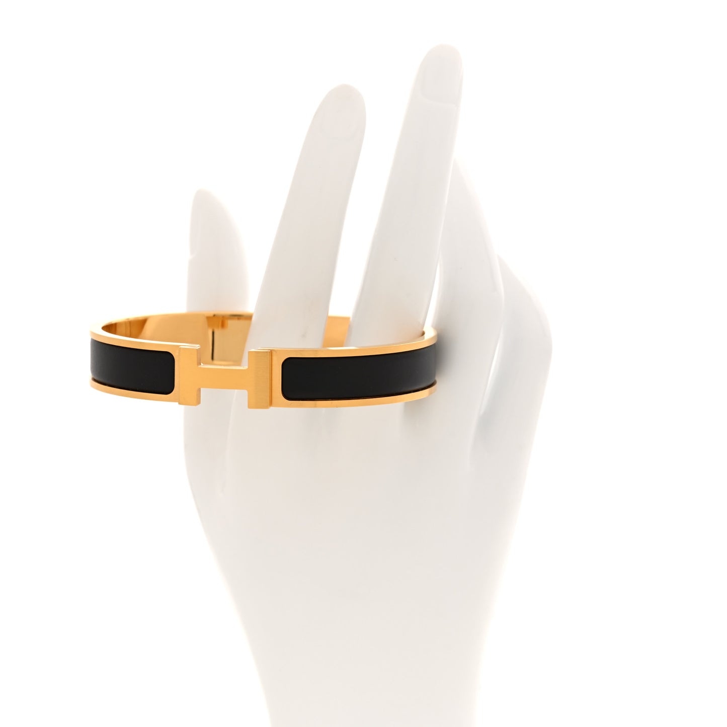 Matte Enamel Narrow Clic Clac HH Bracelet Black
