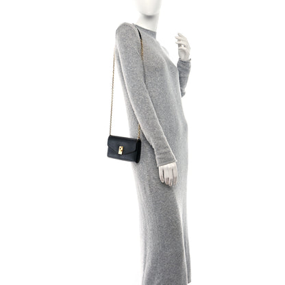 Celine Shiny Smooth Calfskin C Wallet On Chain Bag Black 3 of 8