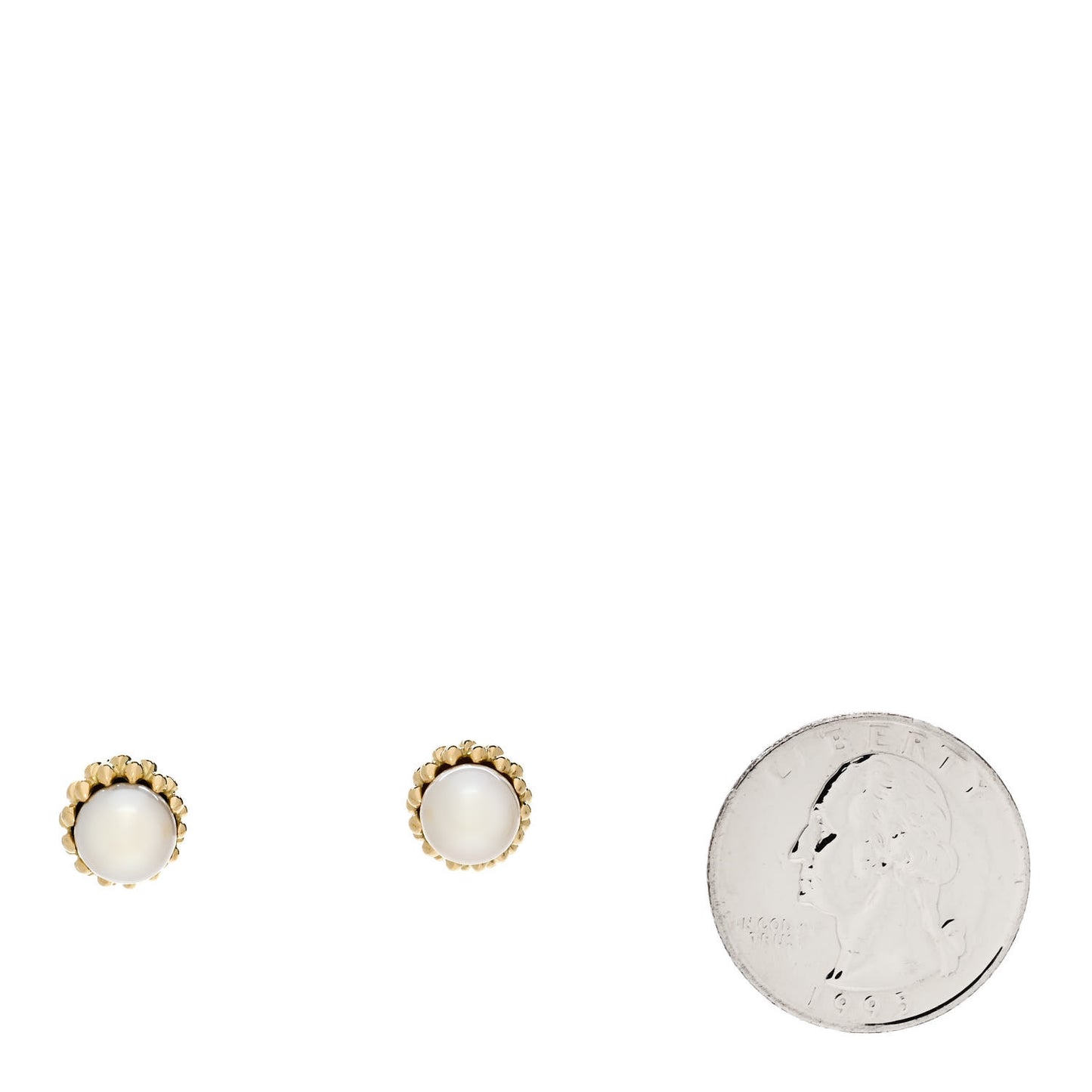18K Yellow Gold Pearl Schlumberger Acorn Earrings