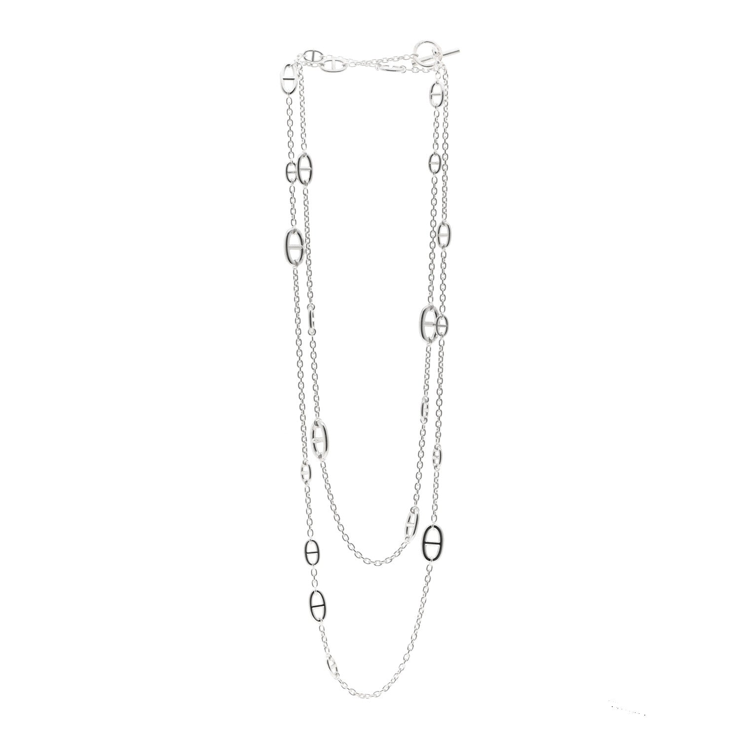 Hermes Sterling Silver Farandole Necklace 160 3 of 4