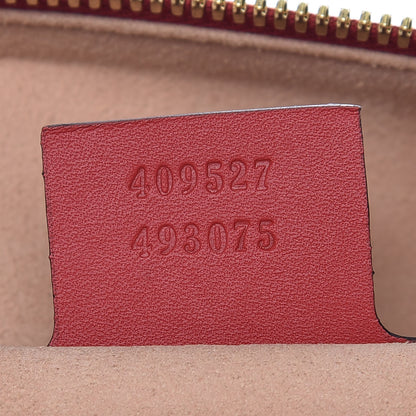 Gucci GG Supreme Monogram Kingsnake Heart Embroidered Medium Boston Hibiscus Red 9 of 10